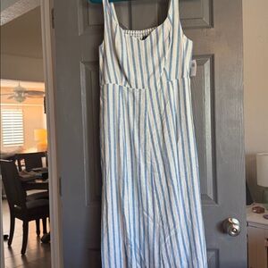Old Navy Blue and White Striped Dress